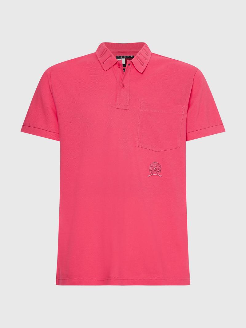 Pink Tommy Hilfiger Pocket Polos | NZ_M31293