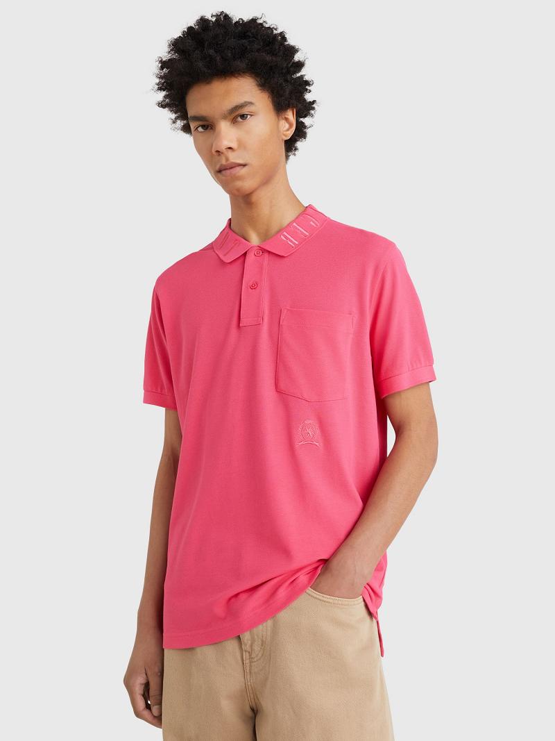 Pink Tommy Hilfiger Pocket Polos | NZ_M31293