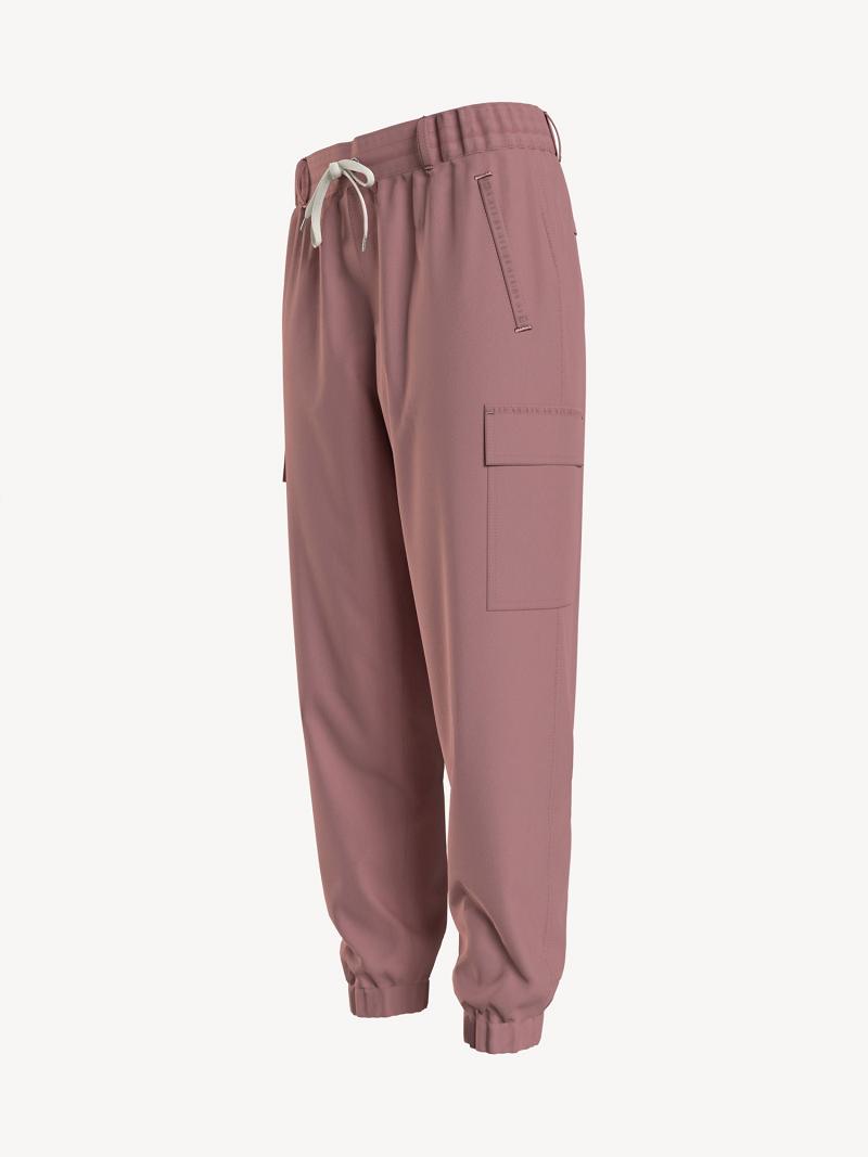 Pink Tommy Hilfiger Solid Cargo Jogger | NZ_W21217