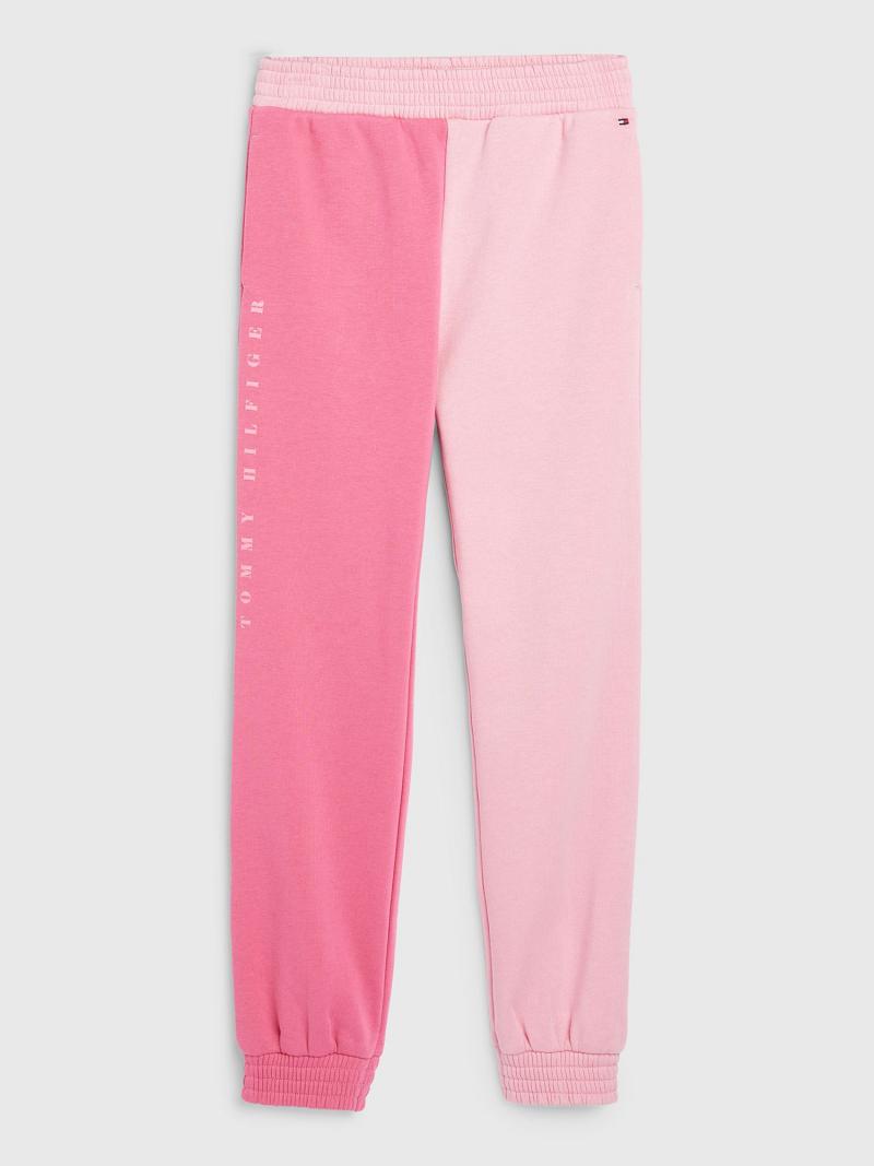 Pink Tommy Hilfiger Two-Tone Sweatpants | NZ_G1185