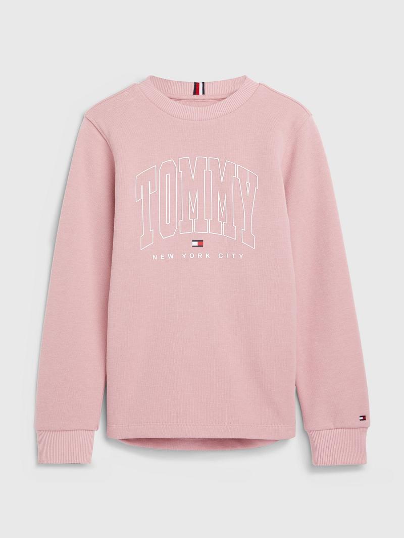 Pink Tommy Hilfiger Varsity Sweatshirts | NZ_B2141