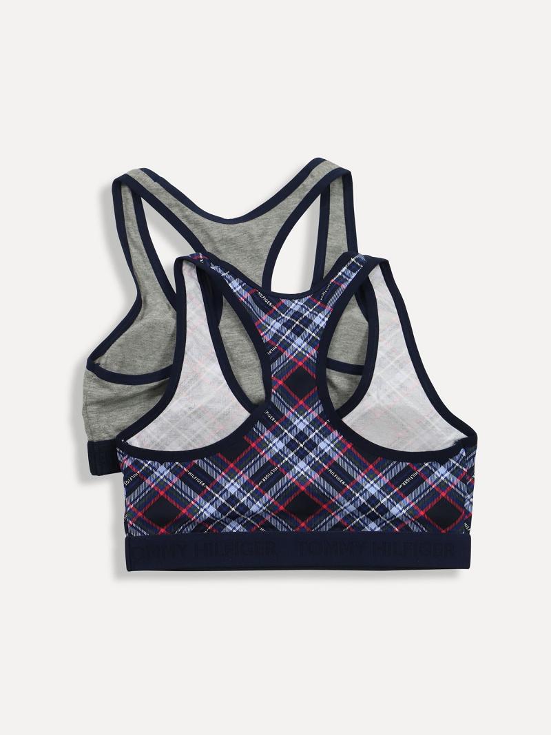 Purple Tommy Hilfiger Racerback 2PK Bras | NZ_W21530