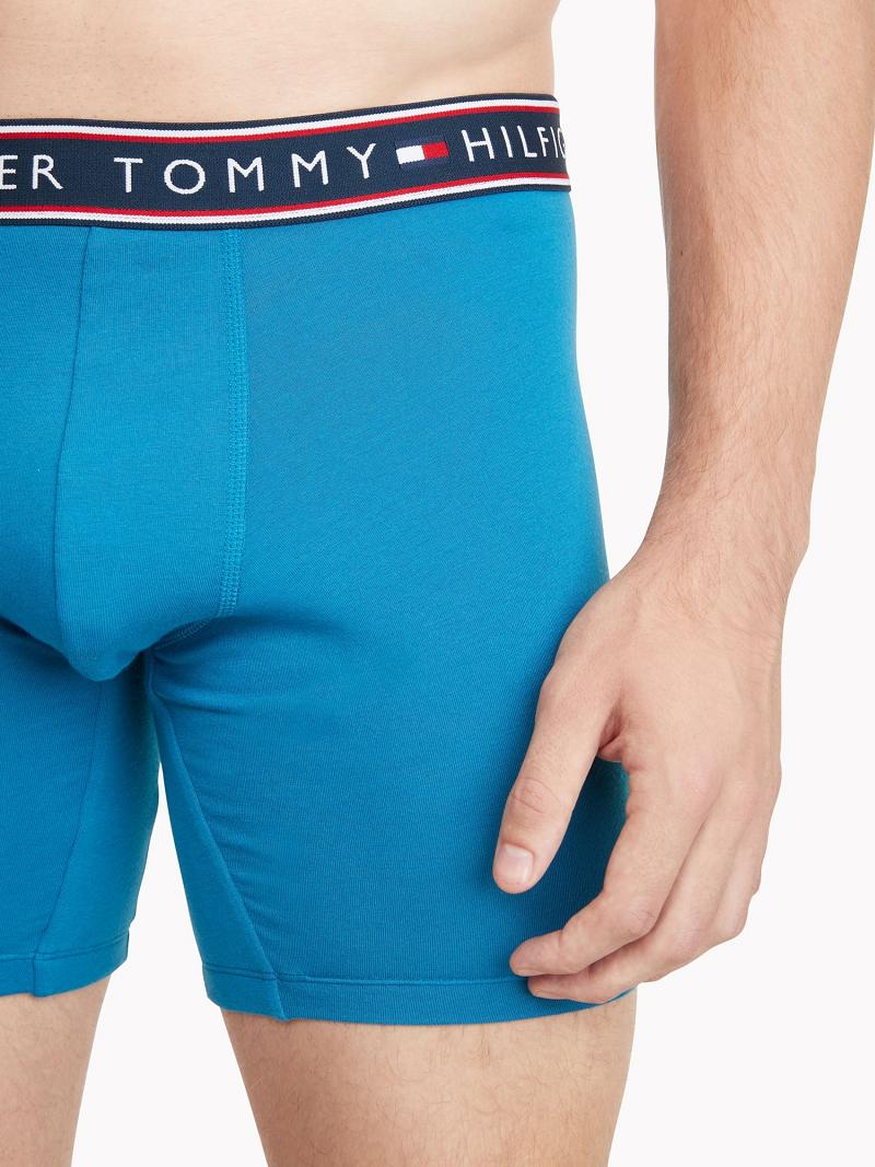 Red / Blue / Grey Tommy Hilfiger Cotton stretch boxer brief 3pk Boxer Briefs | NZ_M31595