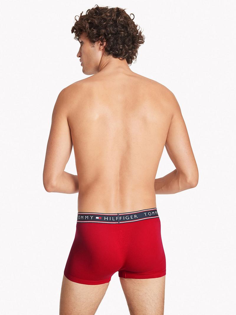 Red / Navy / Grey Tommy Hilfiger Cotton stretch trunk 3pk Trunks | NZ_M31510