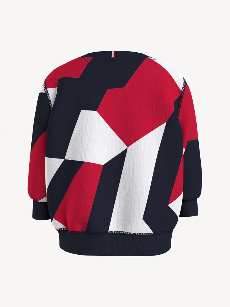 Red Tommy Hilfiger Babies' Jigsaw Sweatshirts | NZ_G1187