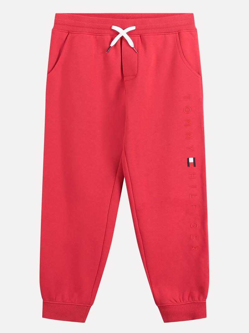 Red Tommy Hilfiger Big Logo Sweatpants | NZ_G1178