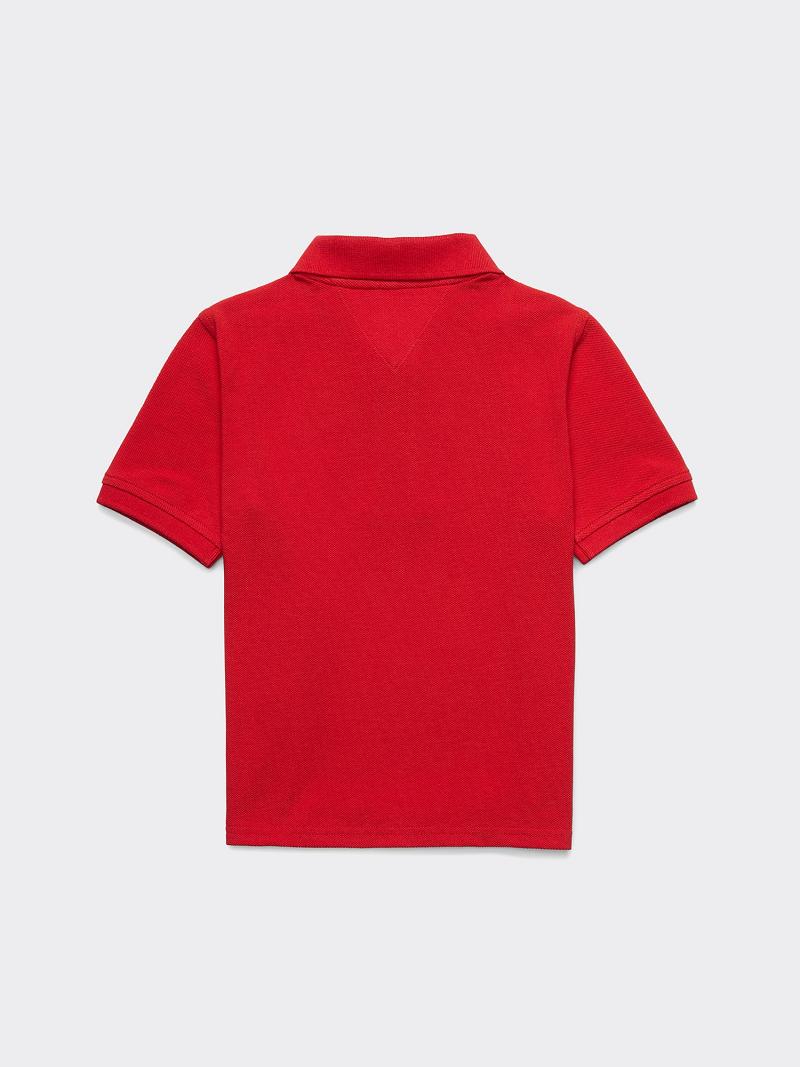 Red Tommy Hilfiger Big Solid Polos | NZ_B2062