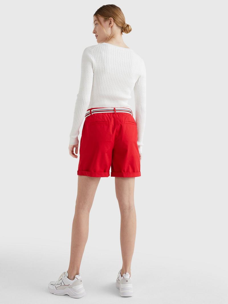 Red Tommy Hilfiger Chino Shorts | NZ_W21295