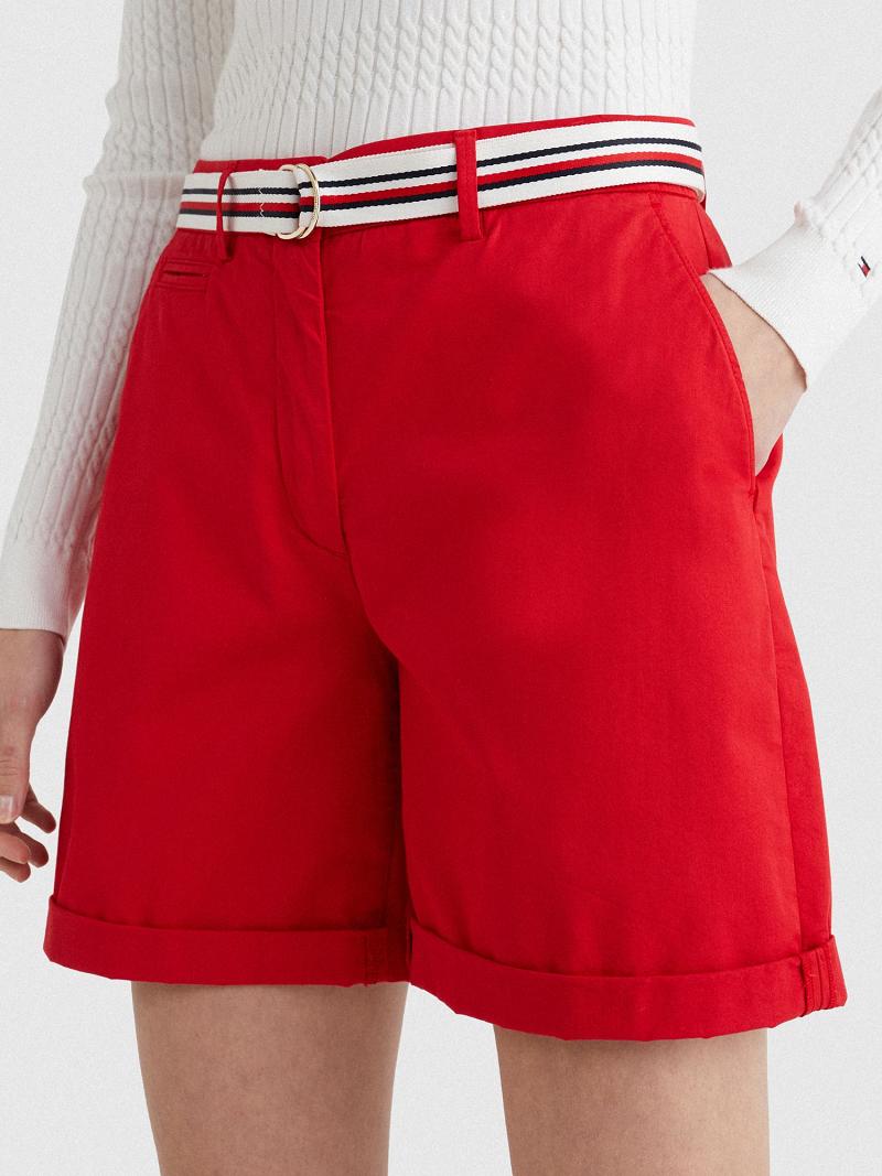 Red Tommy Hilfiger Chino Shorts | NZ_W21295