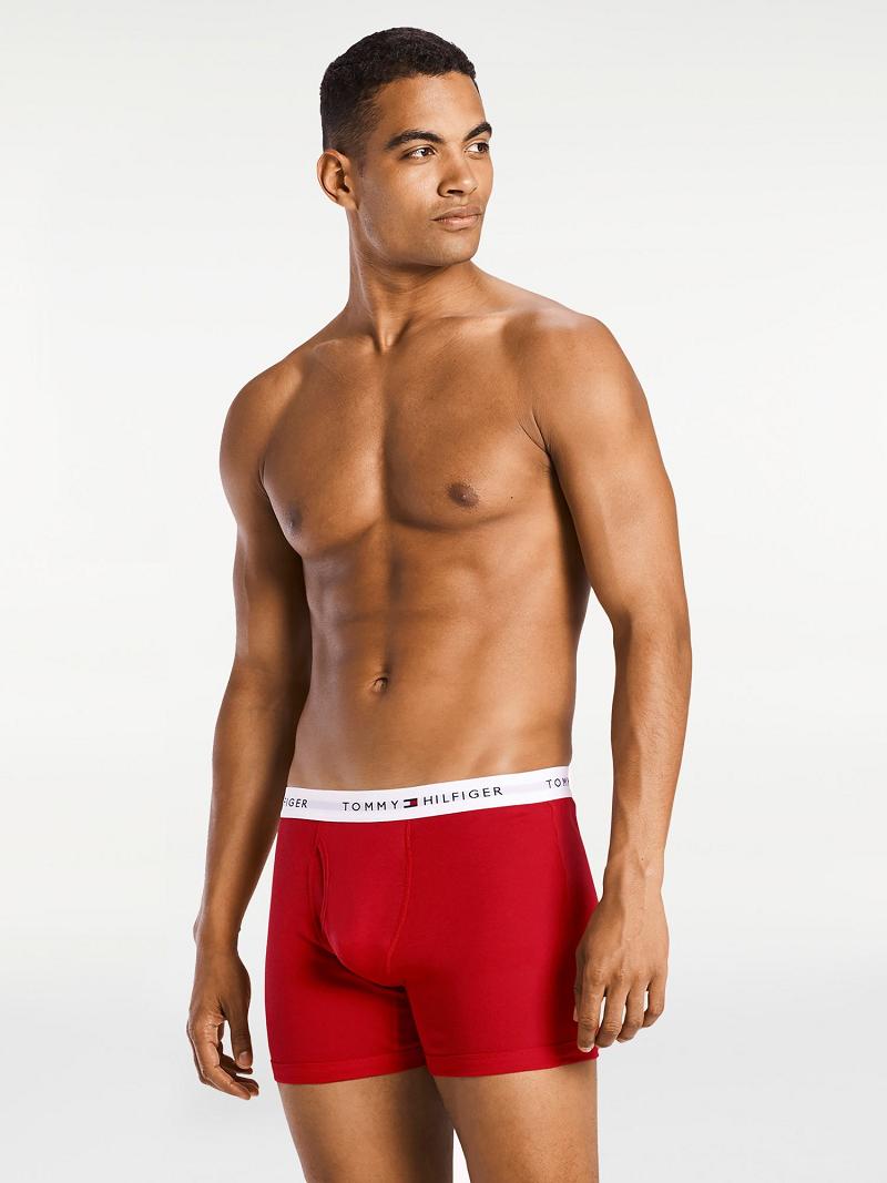 Red Tommy Hilfiger Cotton classics boxer brief 3pk Boxer Briefs | NZ_M31580