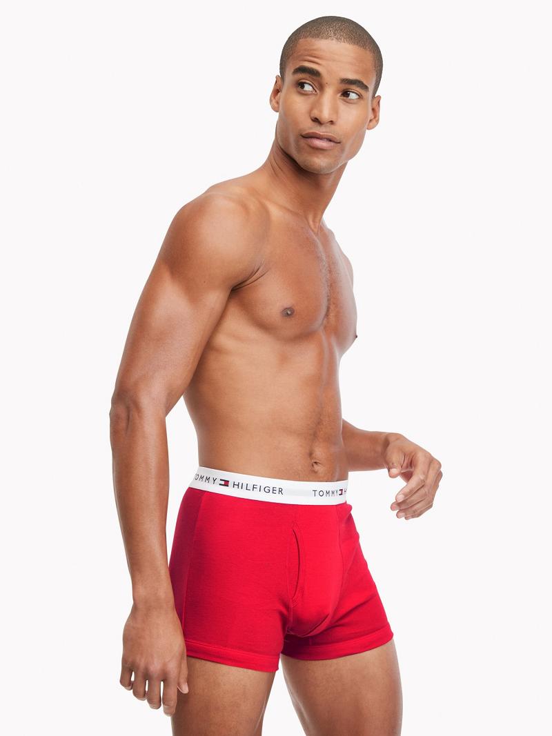 Red Tommy Hilfiger Cotton classics trunk 3pk Trunks | NZ_M31497