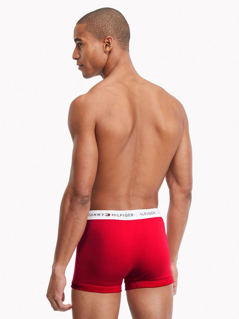 Red Tommy Hilfiger Cotton classics trunk 3pk Trunks | NZ_M31497