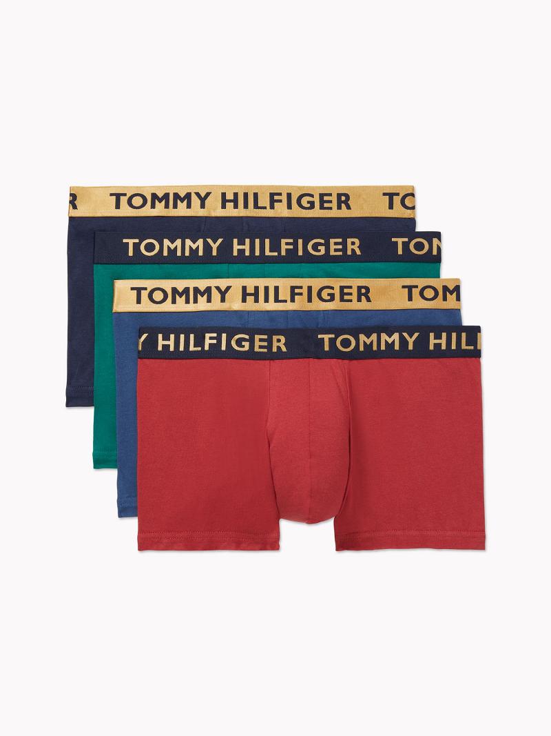 Red Tommy Hilfiger Cotton stretch trunk 4pk Trunks | NZ_M31511