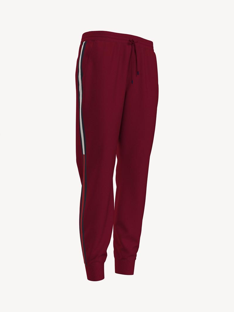 Red Tommy Hilfiger Essential Side Flag Pants | NZ_W21242