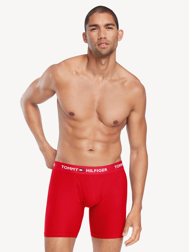 Red Tommy Hilfiger Everyday microfiber boxer brief 3pk Boxer Briefs | NZ_M31600