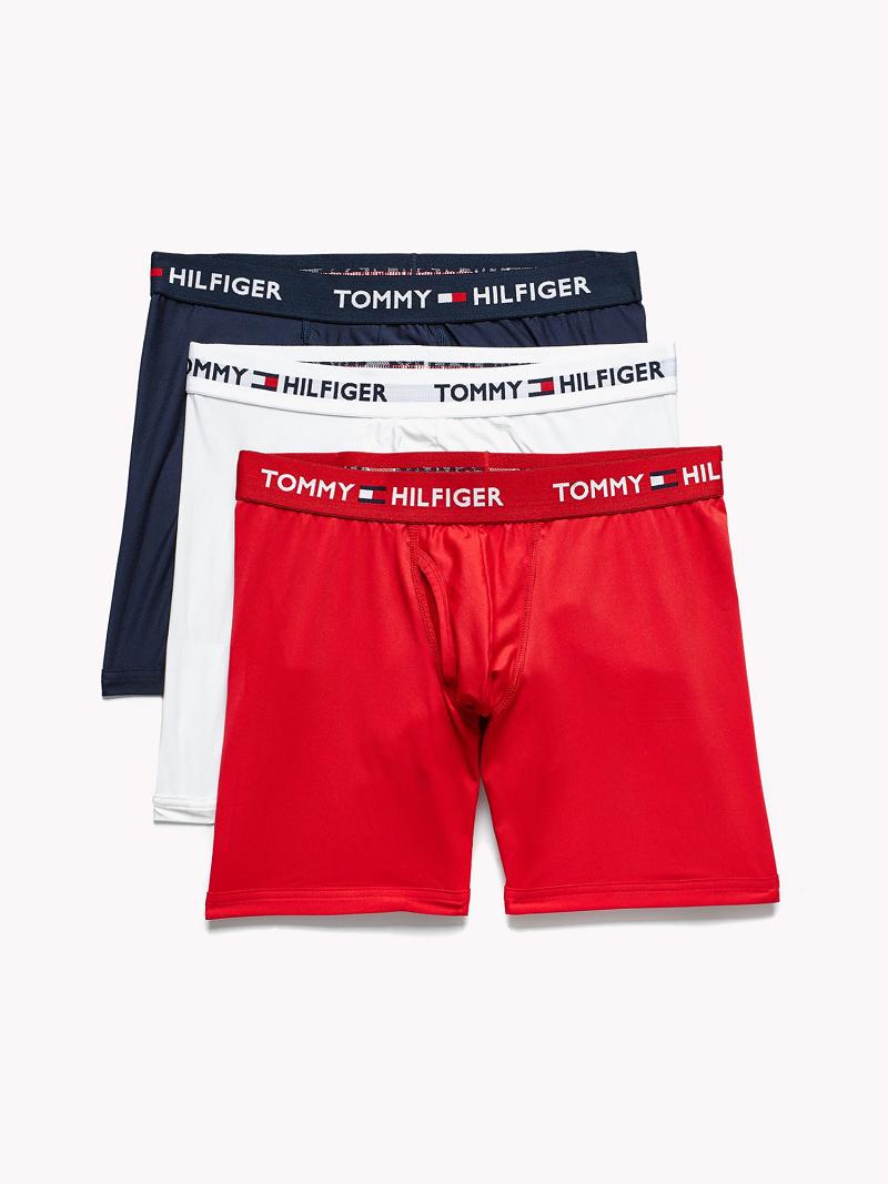 Red Tommy Hilfiger Everyday microfiber boxer brief 3pk Boxer Briefs | NZ_M31600