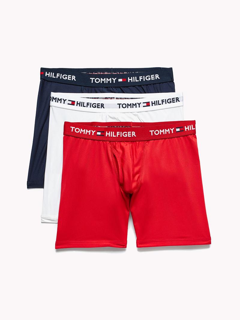 Red Tommy Hilfiger Everyday microfiber boxer brief 3pk Boxer Briefs | NZ_M31601