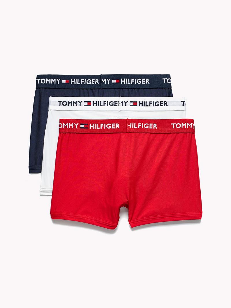 Red Tommy Hilfiger Everyday microfiber trunk 3pk Trunks | NZ_M31514