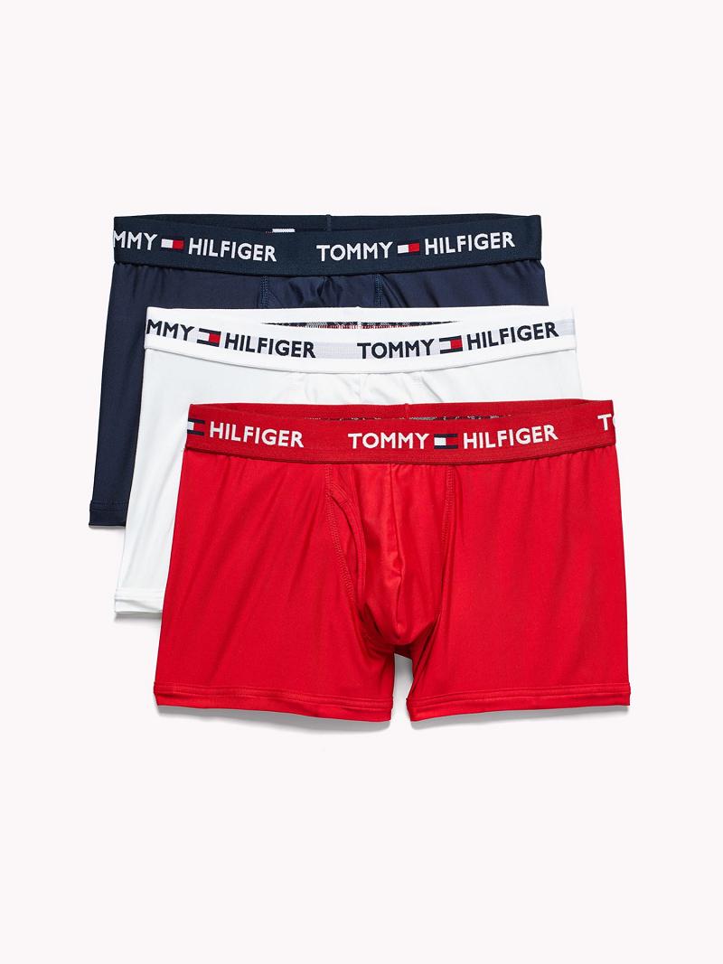 Red Tommy Hilfiger Everyday microfiber trunk 3pk Trunks | NZ_M31514