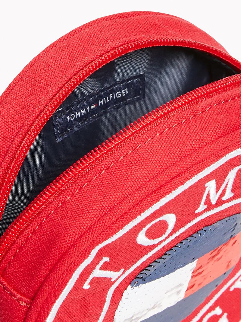 Red Tommy Hilfiger Flag Circle Bags | NZ_G1342