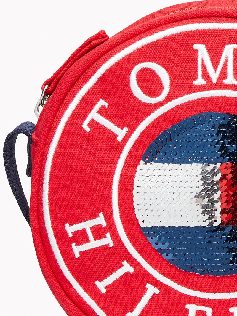 Red Tommy Hilfiger Flag Circle Bags | NZ_G1342