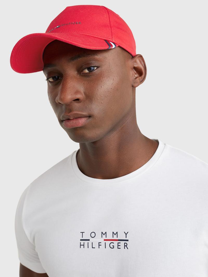 Red Tommy Hilfiger Hilfiger Baseball Hats | NZ_M31730