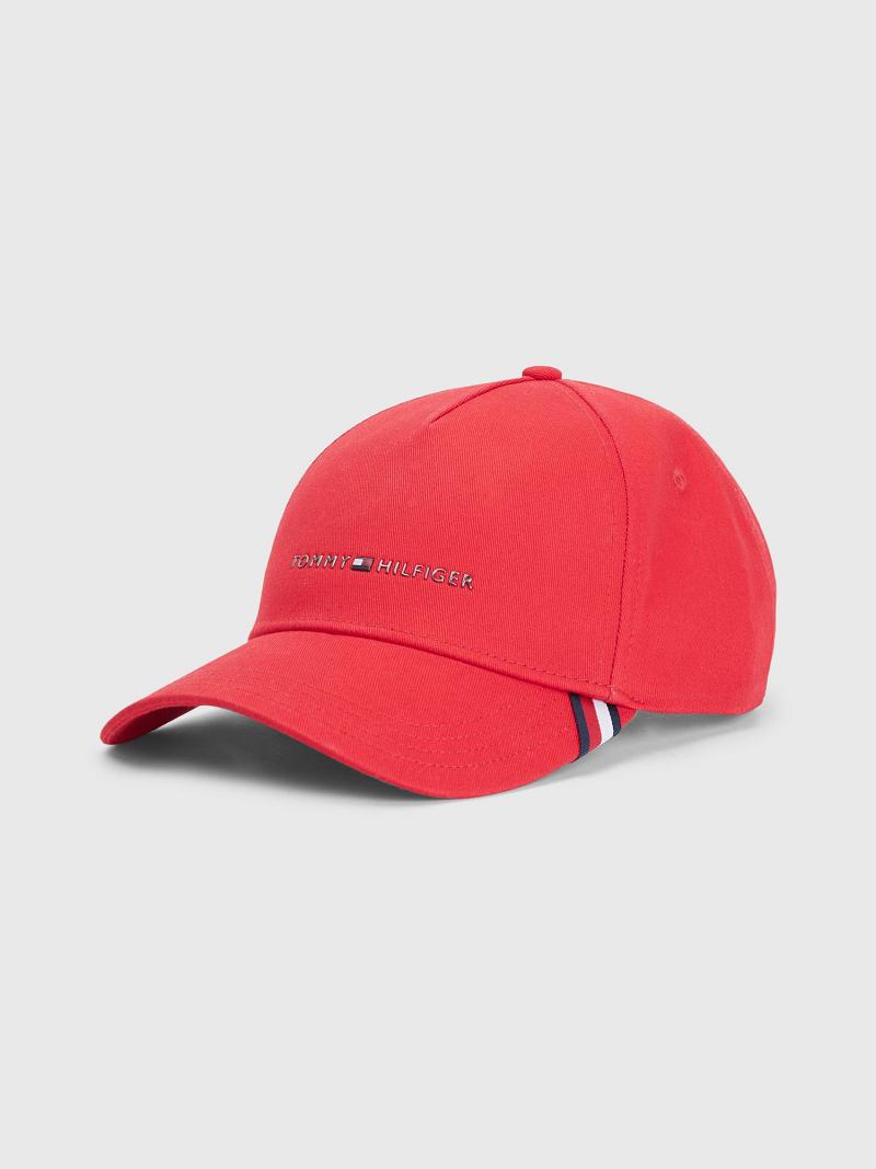 Red Tommy Hilfiger Hilfiger Baseball Hats | NZ_M31730