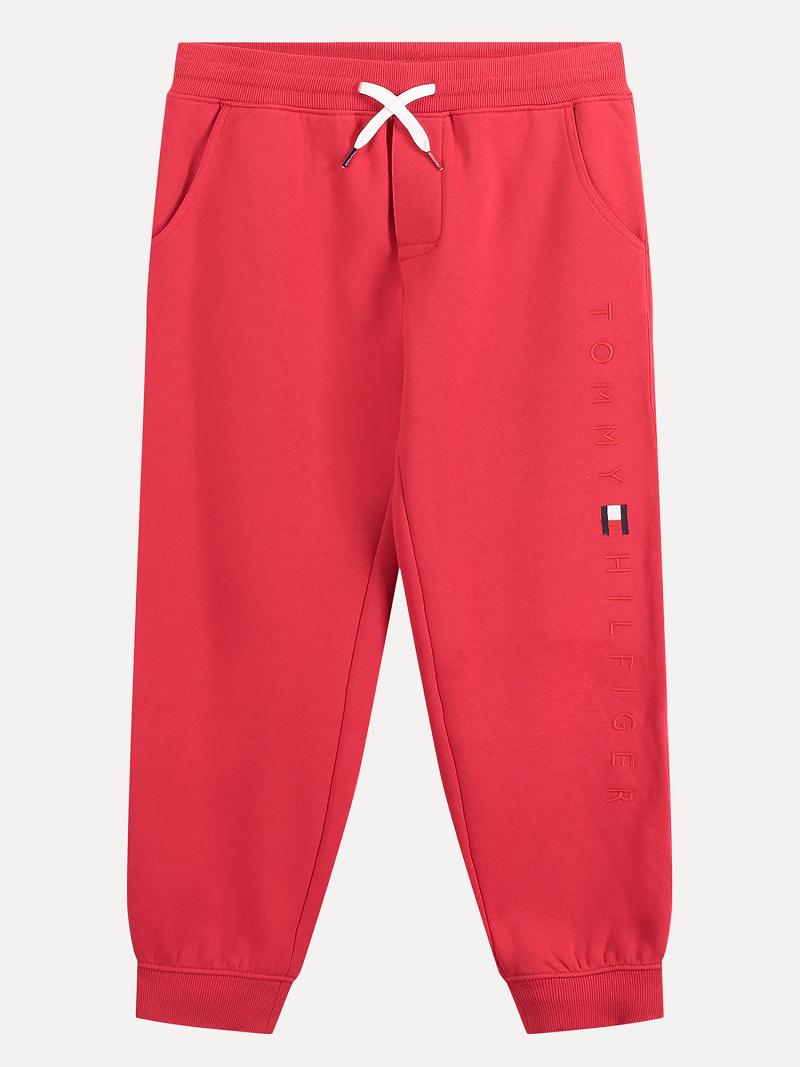 Red Tommy Hilfiger Little Logo Sweatpants | NZ_B2124