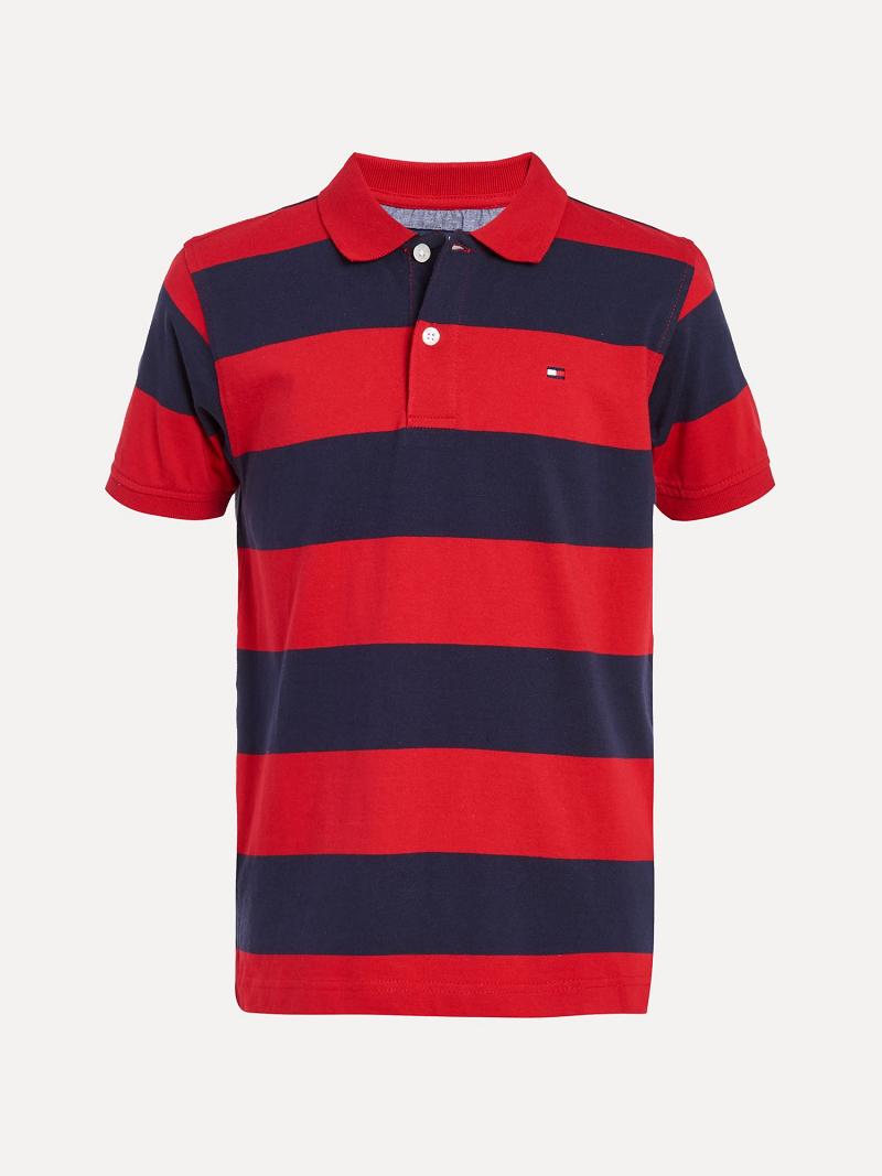 Red Tommy Hilfiger Little Rugby Polos | NZ_B2066