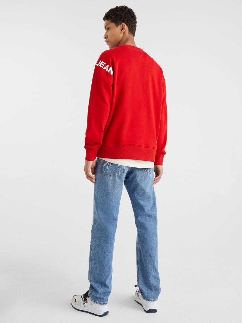 Red Tommy Hilfiger Mix logo Sweatshirts | NZ_M31128