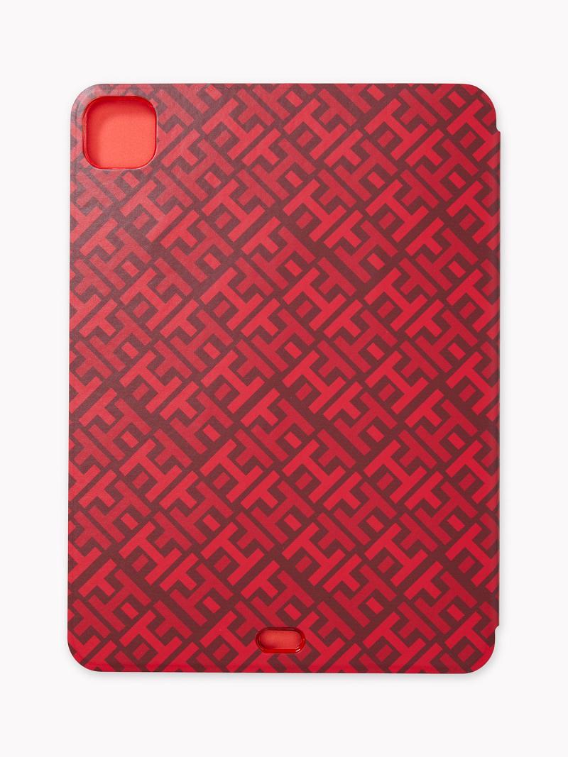 Red Tommy Hilfiger Monogram iPad Case Technology | NZ_M31783