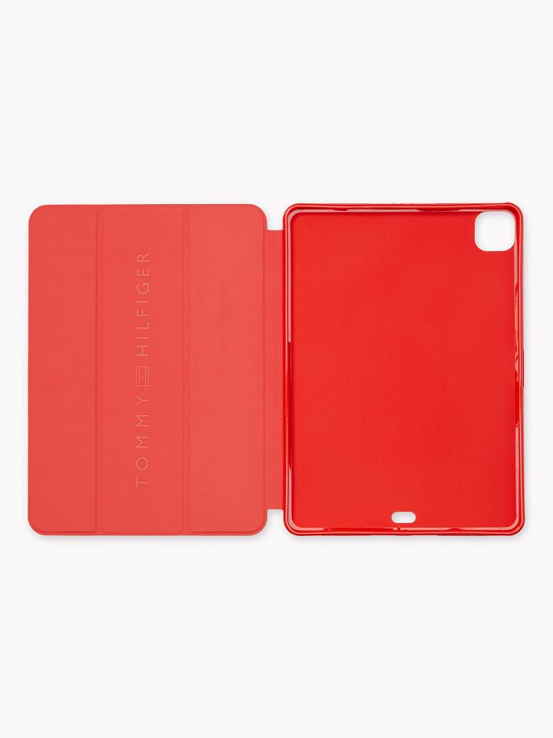 Red Tommy Hilfiger Monogram iPad Case Technology | NZ_M31783