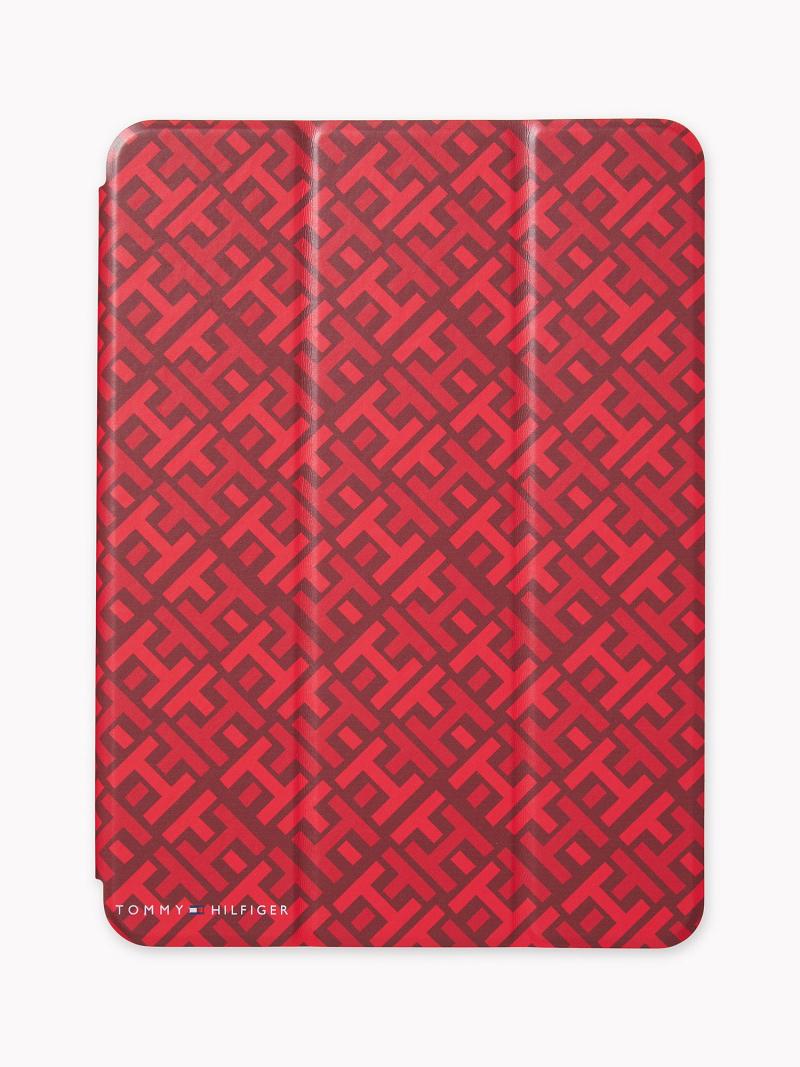 Red Tommy Hilfiger Monogram iPad Case Technology | NZ_M31783