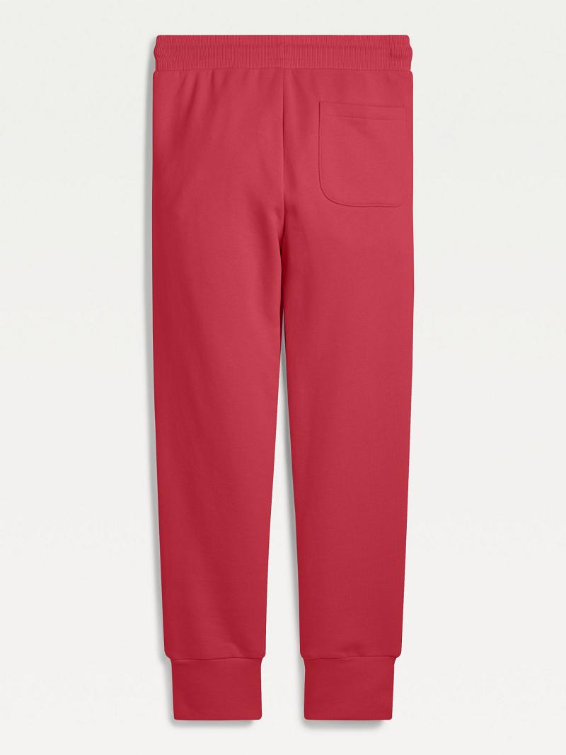 Red Tommy Hilfiger Organic Cotton Pastel Sweatpants | NZ_G1181