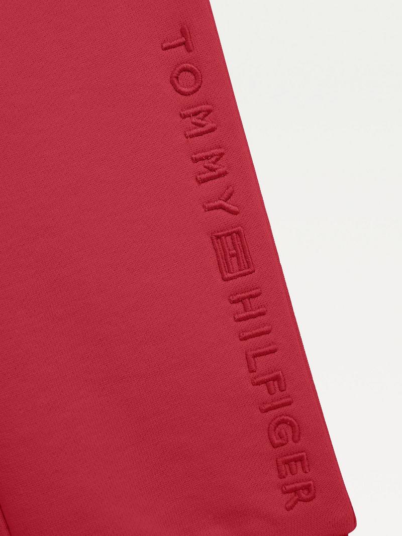 Red Tommy Hilfiger Organic Cotton Pastel Sweatpants | NZ_G1181