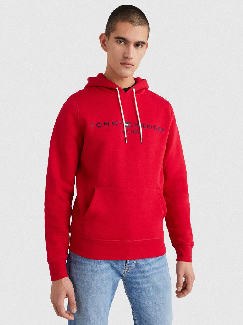 Red Tommy Hilfiger Organic cotton classic logo Hoodies | NZ_M31451