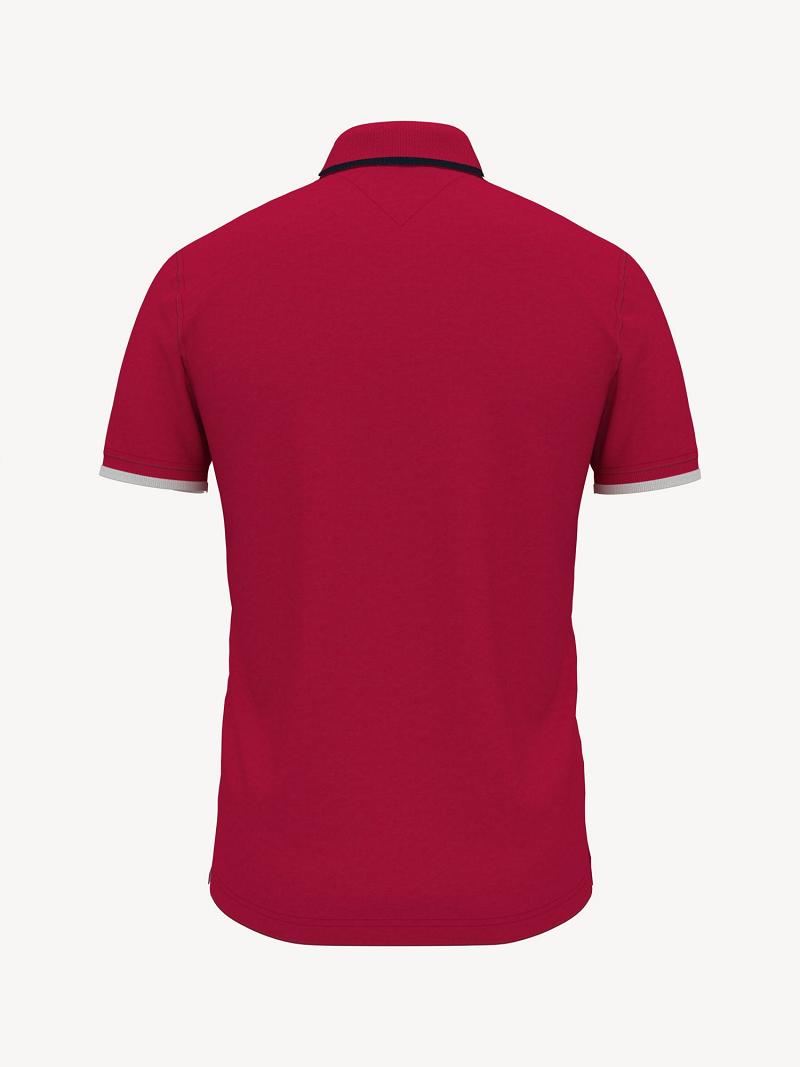 Red Tommy Hilfiger Slim fit logo Polos | NZ_M31309