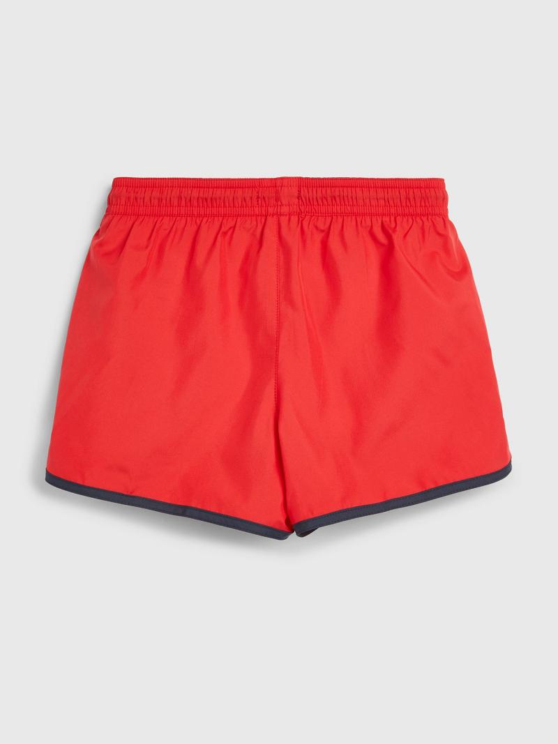 Red Tommy Hilfiger Solid Trunk Swimwear | NZ_B2152