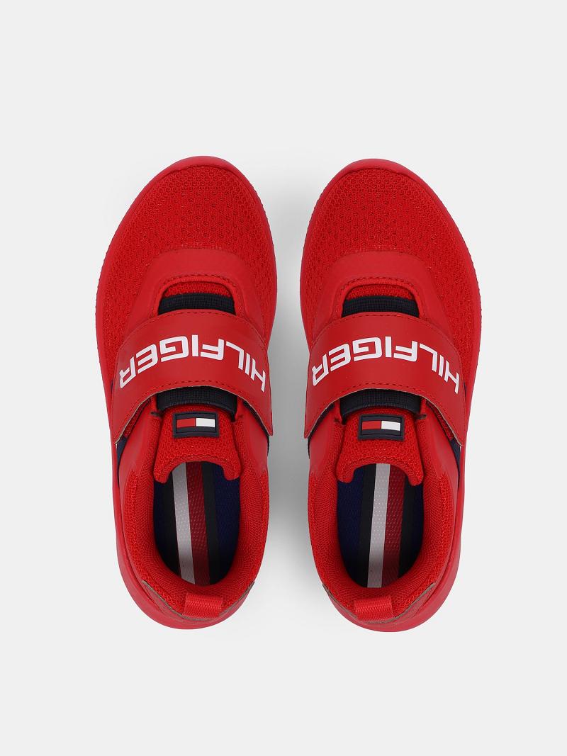 Red Tommy Hilfiger Strap Runner Sneakers | NZ_B2242