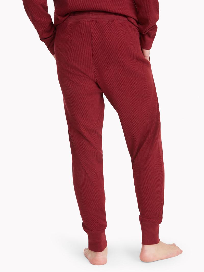 Red Tommy Hilfiger Thermal drawstring Jogger | NZ_M31355