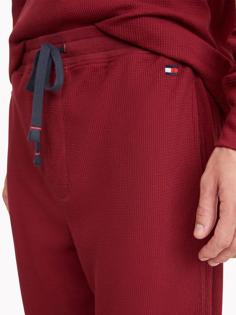 Red Tommy Hilfiger Thermal drawstring Jogger | NZ_M31355