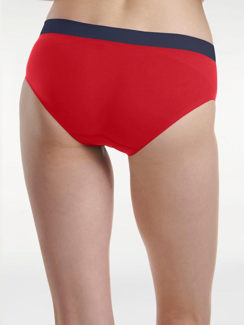 Red Tommy Hilfiger Tommy Logo Hipster Brief Lingerie | NZ_W21563