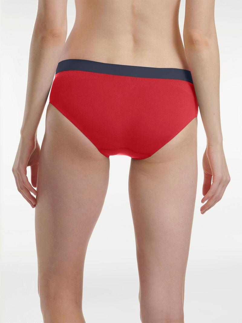 Red Tommy Hilfiger Tommy Logo Hipster Brief Lingerie | NZ_W21563