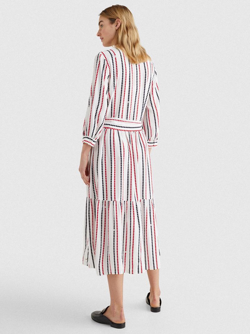 Stripes Tommy Hilfiger Dot Midi Shirtdress Dresses | NZ_W21058