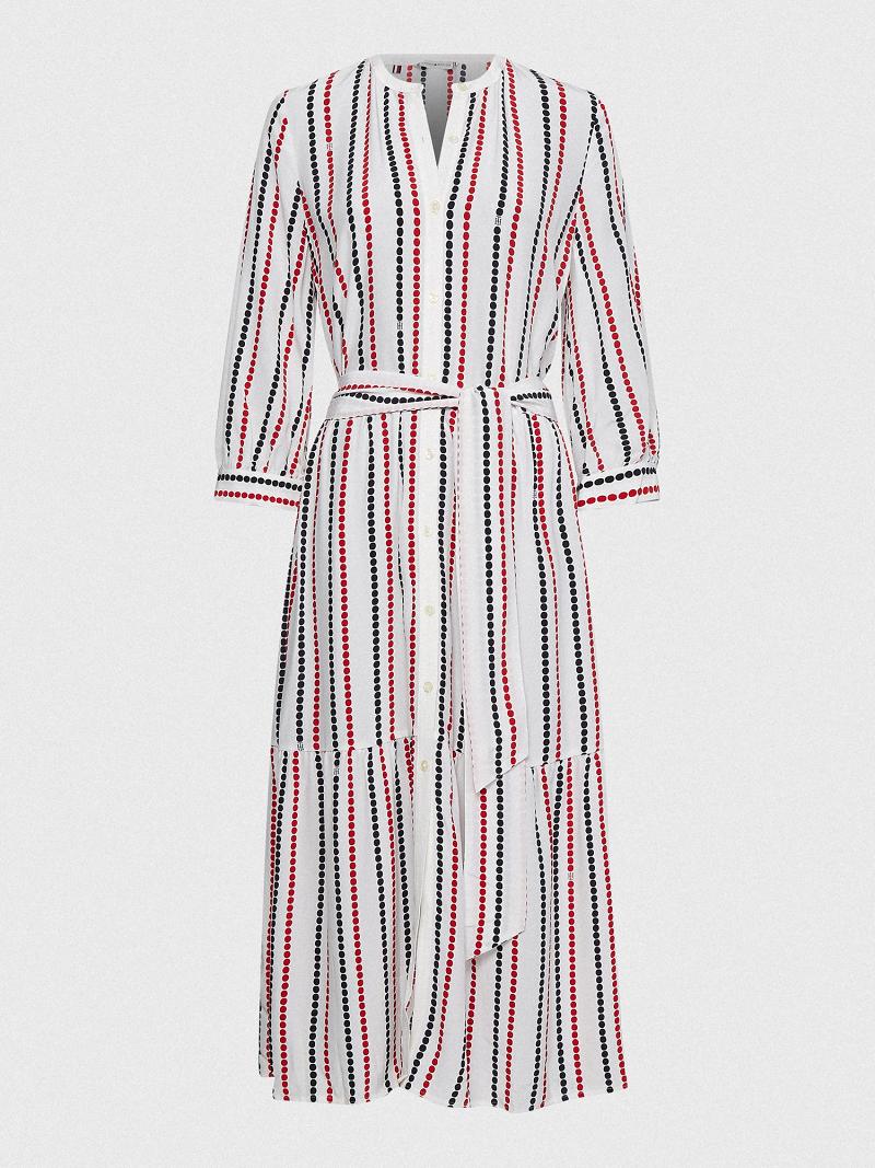 Stripes Tommy Hilfiger Dot Midi Shirtdress Dresses | NZ_W21058