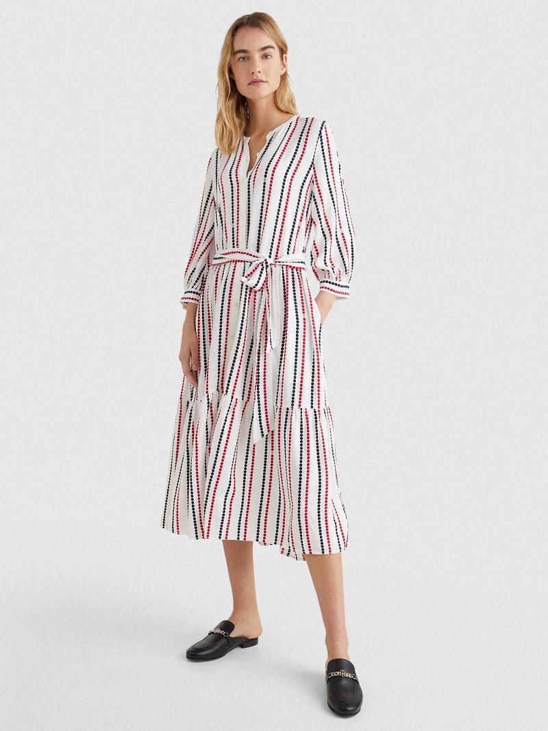 Stripes Tommy Hilfiger Dot Midi Shirtdress Dresses | NZ_W21058