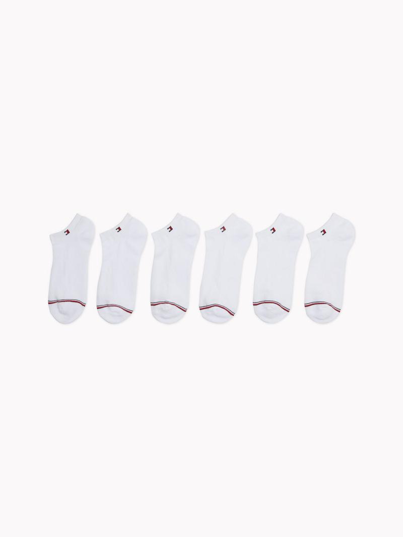 White Tommy Hilfiger Ankle 6PK Socks | NZ_W21657