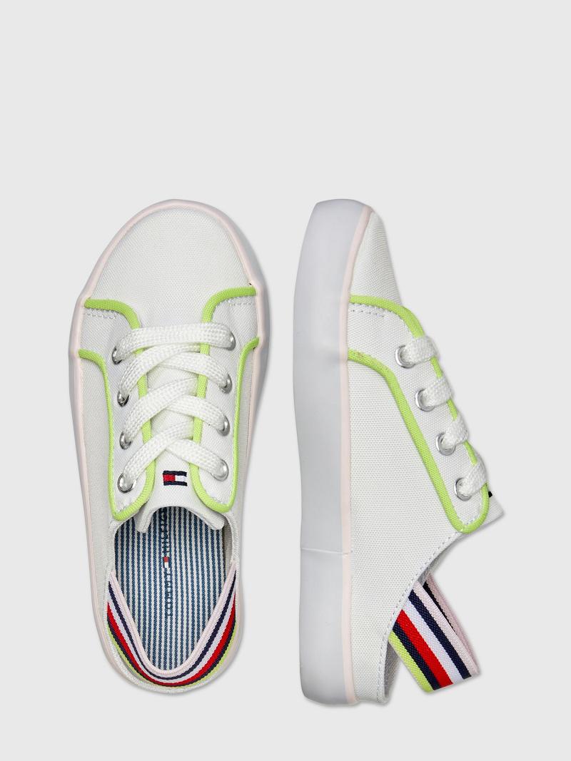 White Tommy Hilfiger Big Slingback Sneakers | NZ_G1306