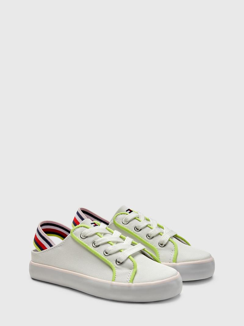 White Tommy Hilfiger Big Slingback Sneakers | NZ_G1306