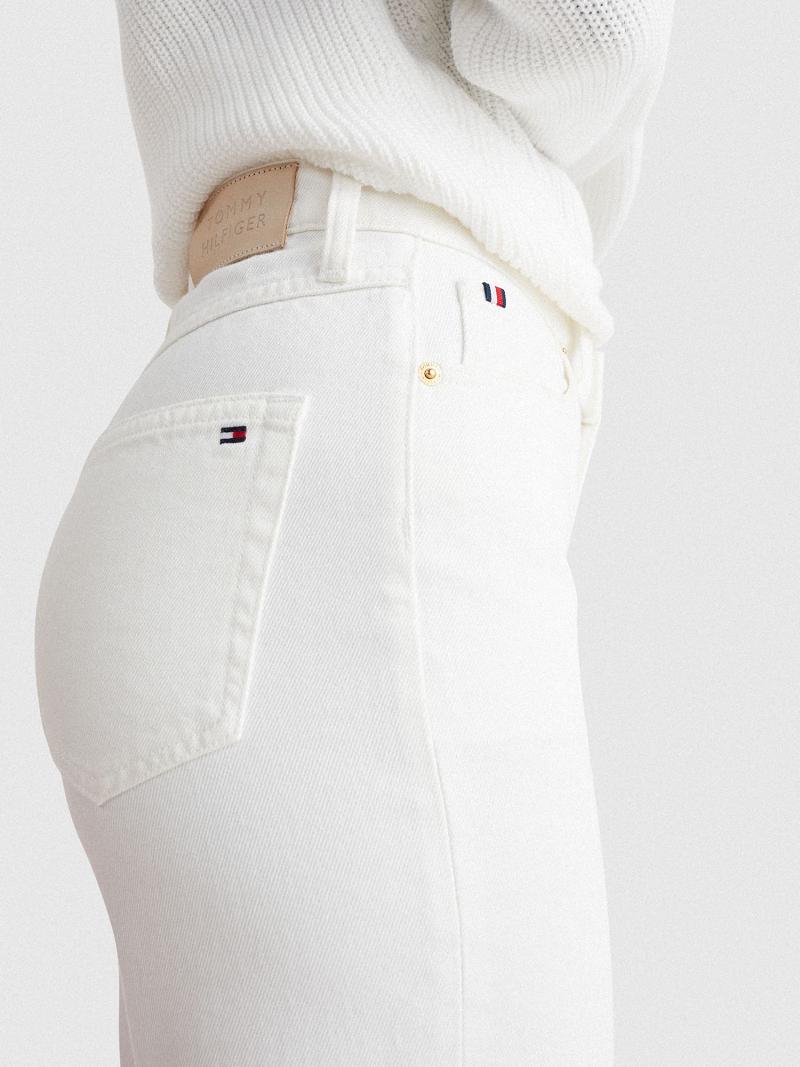 White Tommy Hilfiger Classic Straight Fit White Jeans | NZ_W21188